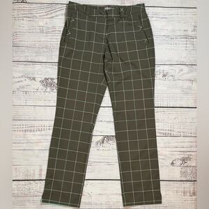 NIKE GOLF Dri-Fit Tour Performance Green Plaid Pants • Women's size 6 Preppy